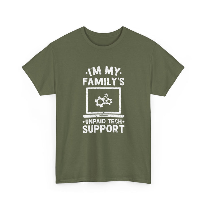 I'm My Family's Unpaid Tech Support -  Unisex Regular Crewneck T-Shirt