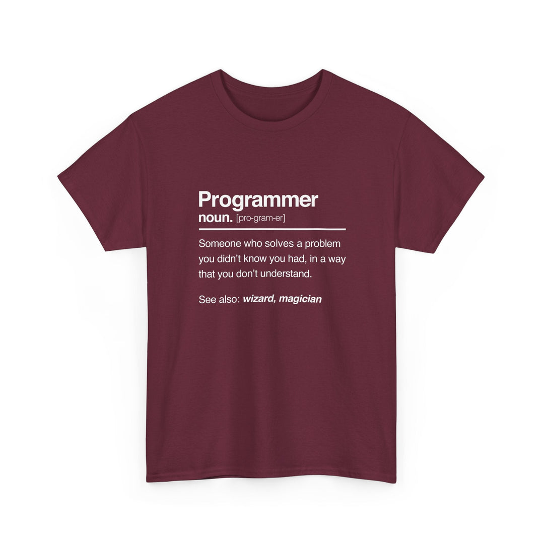 Programmer Noun Coding T-Shirt - Nerd Shirt - It Shirt -  Unisex Regular Crewneck T-Shirt