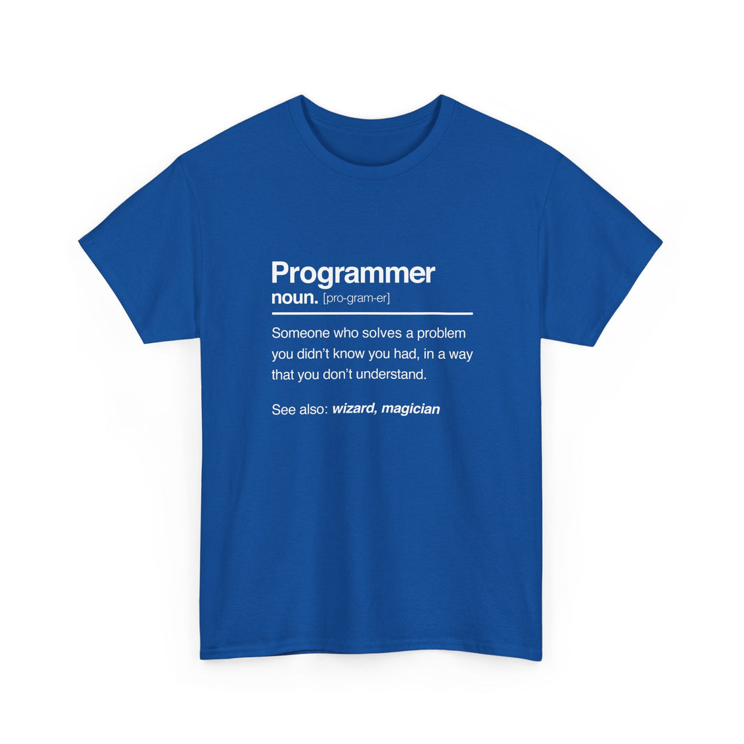 Programmer Noun Coding T-Shirt - Nerd Shirt - It Shirt -  Unisex Regular Crewneck T-Shirt