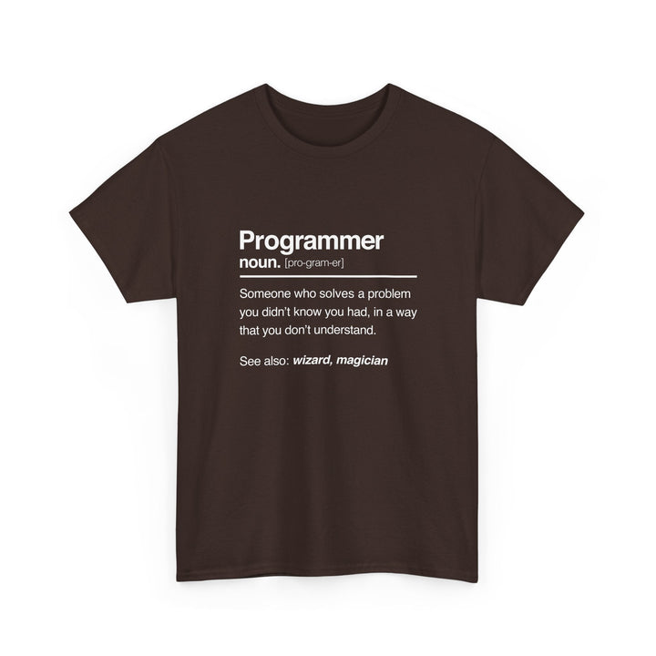 Programmer Noun Coding T-Shirt - Nerd Shirt - It Shirt -  Unisex Regular Crewneck T-Shirt