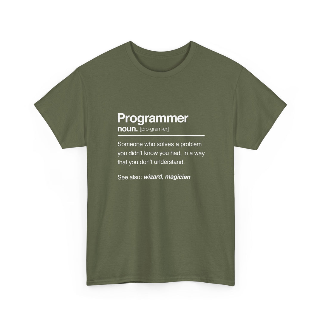 Programmer Noun Coding T-Shirt - Nerd Shirt - It Shirt -  Unisex Regular Crewneck T-Shirt