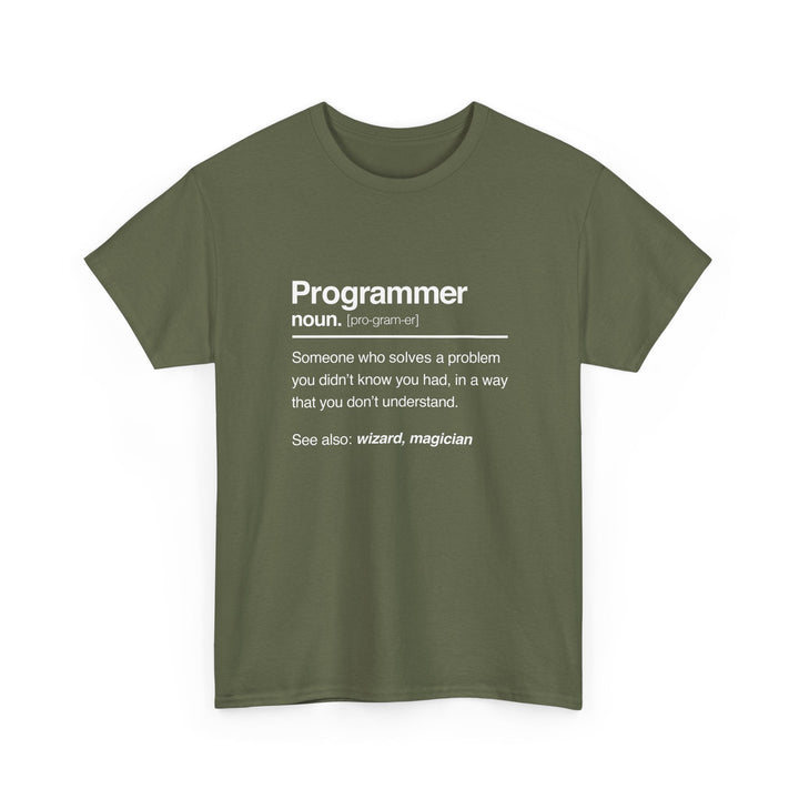 Programmer Noun Coding T-Shirt - Nerd Shirt - It Shirt -  Unisex Regular Crewneck T-Shirt