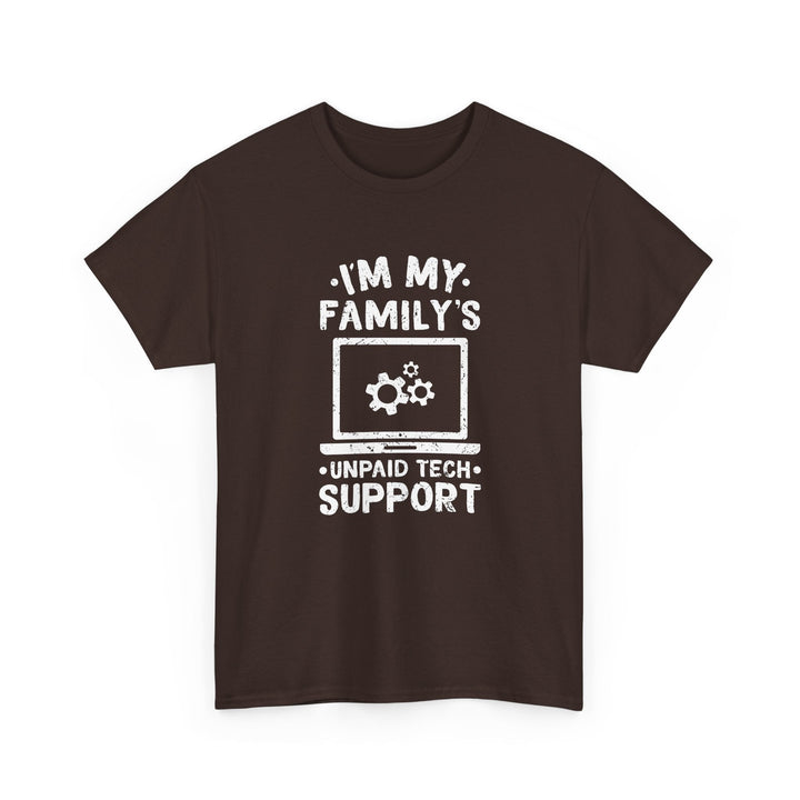 I'm My Family's Unpaid Tech Support -  Unisex Regular Crewneck T-Shirt