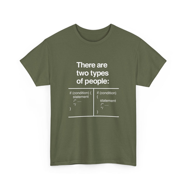 There Are Two Types Of People - Code Shirt -  Unisex Regular Crewneck T-Shirt
